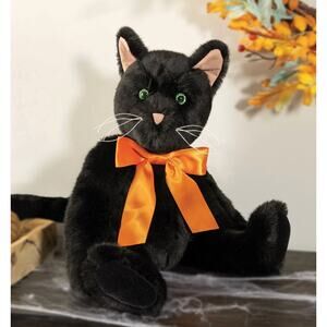 Vermont Teddy Bear 15 Inch Classic Black Cat Stuffed Animal Retired